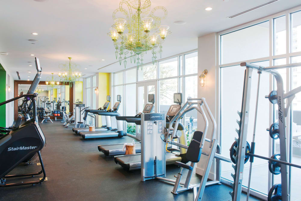 Luxury fitness center at YOO on the Park in Atlanta, Georgia