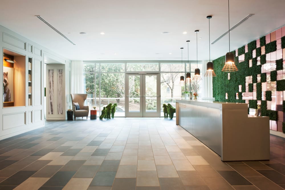 Lobby entrance at YOO on the Park in Atlanta, Georgia