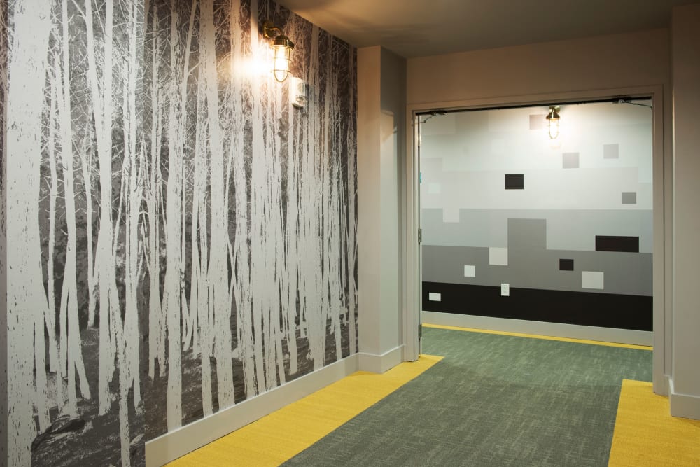 Cool hallway at YOO on the Park in Atlanta, Georgia