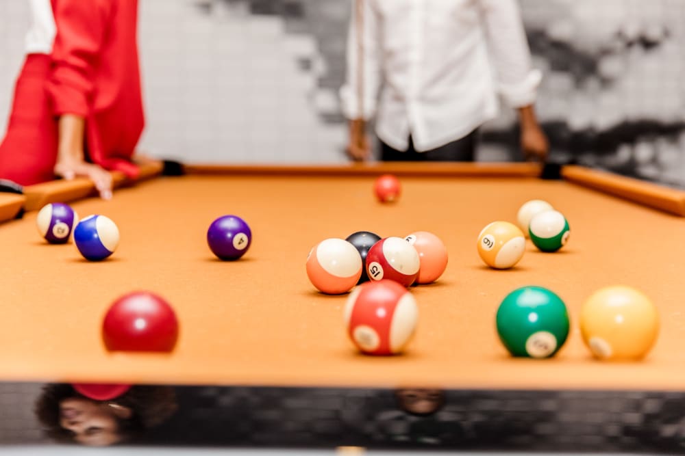 Billiards table at YOO on the Park in Atlanta, Georgia
